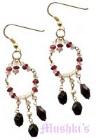 Semi precious silver earring - click here for large view