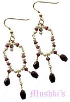 Semi precious silver earring - click here for large view