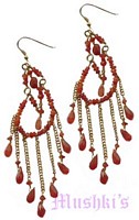 Semi precious silver earring - click here for large view
