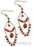 Semi precious silver earring - click here for large view