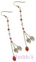 Semi precious silver earring - click here for large view