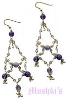 Semi precious silver earring - click here for large view
