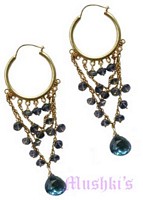 Semi precious silver earring - click here for large view