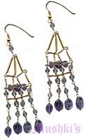 Semi precious silver earring - click here for large view