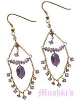 Semi precious silver earring - click here for large view