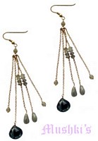 Semi precious silver earring - click here for large view