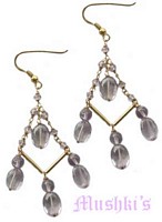 Semi precious silver earring - click here for large view