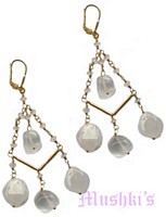 Semi precious silver earring - click here for large view