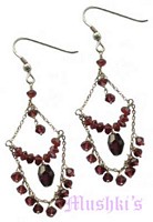 Semi precious silver earring - click here for large view