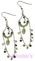 Sterling silver chain,Peridot semi precious cut stone. - click here for large view