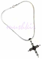Garnet Stone Pendant Necklace - click here for large view