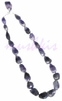 Amythest Tumbler Stone Necklace - click here for large view