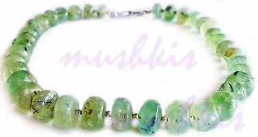 Single Row Jasper Gem Stone Necklace - click here for large view