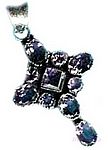 Gemstone silver pendant - click here for large view
