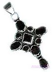 Gemstone silver pendant - click here for large view