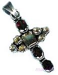 Gemstone silver pendant - click here for large view