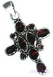 Gemstone silver pendant - click here for large view