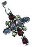 Gemstone silver pendant - click here for large view
