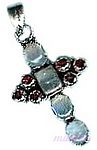 Gemstone silver pendant - click here for large view