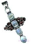 Gemstone silver pendant - click here for large view