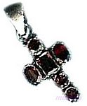 Gemstone silver pendant - click here for large view