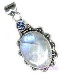 Gemstone silver pendant - click here for large view