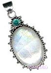 Gemstone silver pendant - click here for large view
