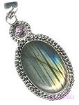 Gemstone silver pendant - click here for large view