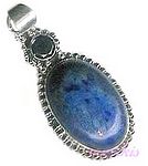Gemstone silver pendant - click here for large view