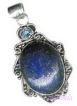 Gemstone silver pendant - click here for large view