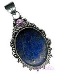 Gemstone silver pendant - click here for large view