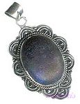 Gemstone silver pendant - click here for large view