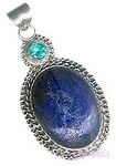 Gemstone silver pendant - click here for large view