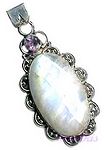 Gemstone silver pendant - click here for large view
