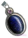 Gemstone silver pendant - click here for large view