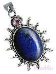 Gemstone silver pendant - click here for large view