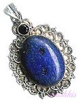 Gemstone silver pendant - click here for large view