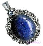 Gemstone silver pendant - click here for large view