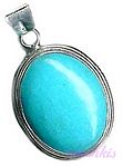 Gemstone silver pendant - click here for large view