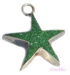 Gemstone enamel silver pendant - click here for large view