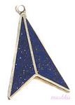 Gemstone enamel silver pendant - click here for large view