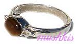 Gemstone silver finger ring - click here for large view