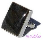 Gemstone silver finger ring - click here for large view