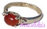 Gemstone silver finger ring - click here for large view