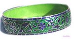 Meena inlay silver finger ring - click here for large view