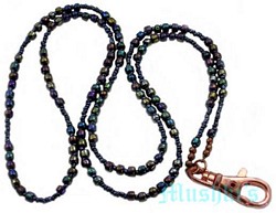 Beaded badge holder - click here for large view