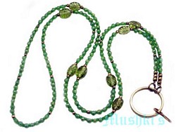 Beaded badge holder - click here for large view