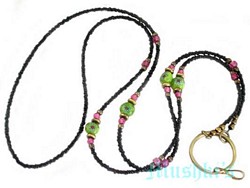 Beaded badge holder - click here for large view