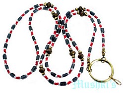 Beaded badge holder - click here for large view