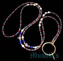 Beaded badge holder - click here for large view